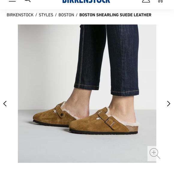 Birkenstock Boston Shearling Suede Leather Mink size 37 6-6,5 NWT - Picture 5 of 7